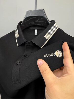 Men's Colorful Collar Printed Slim Fit Polo T Shirt